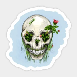 Skull and Roses Sticker